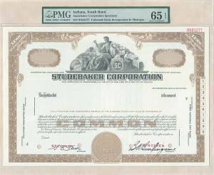 Studebaker Corporation - Specimen Stock Certificate